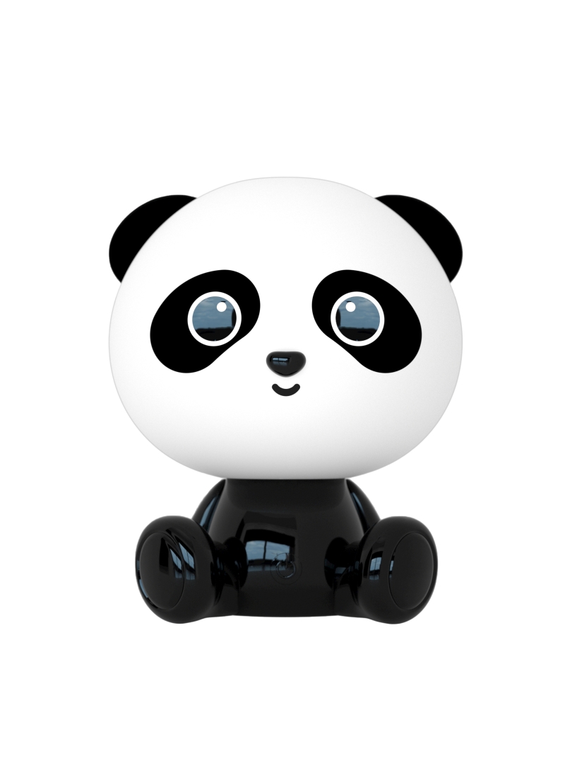 Lucide DODO PANDA - Stolná lampa detská - LED Dim. - 1x3W - 3 StepDim - Čierna